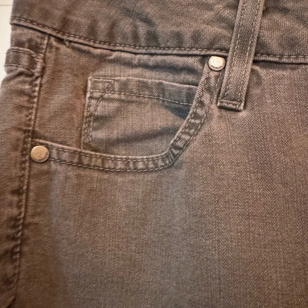 Vince Faded Olive Green Cropped Skinny Jeans